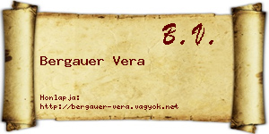 Bergauer Vera névjegykártya