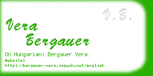 vera bergauer business card